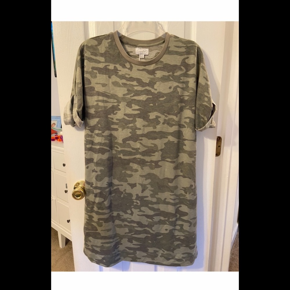 Camo print Mud Pie t-shirt dress